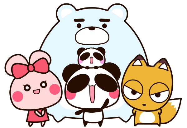 あーちゃん、おーちゃん、えいきち、うらら、いのうえさんの集合画像