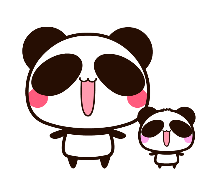 あーちゃんとおーちゃんが一緒に回っているアニメーション